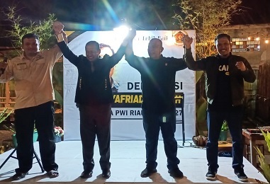 Luar Biasa! Tiga Calon Ketua PWI Riau Deklarasi Di Satu Panggung